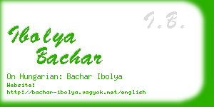 ibolya bachar business card